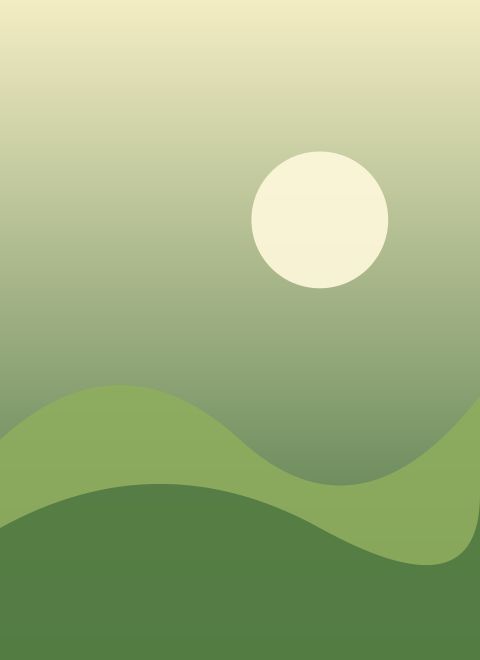 Abstract green meadow under a bright yellow sky