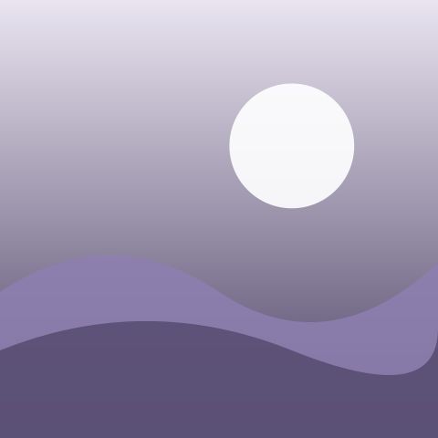 Abstract violet hills beneath a white moon